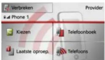 Verbreken Phone 1 Provider Kiezen Telefoonboek Laatste oproep. Telefoons