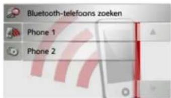 Bluetooth-telefoons zoeken Phone 1 Phone 2