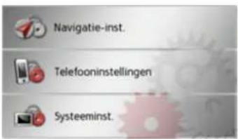 Navigatie-inst. Telefooninstellingen Systeeminst.