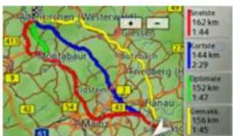 BECKER Traffic Assist Z 205 - → Druk op Soort route op kaart. - 1