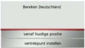 Bereken Deutschland. vanaf huidige positie vertrekpunt instellen