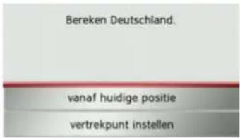 Bereken Deutschland. vanaf huidige positie vertrekpunt instellen