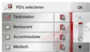 POI's selecteren Tankstation Restaurant Accommodatie Medisch