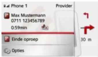 Phone 1 Provider Max Mustermann 0711 123456789 0:59min Einde oproep Opties 30 m