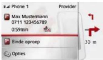 Phone 1 Max Mustermann 0711 123456789 0:59min Einde oproep Opties Provider 30 m