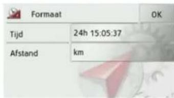 Formaat Tijd 24h 15:05:37 Afstand km