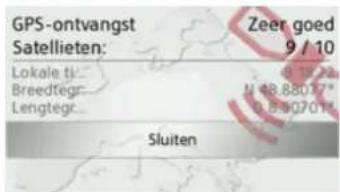 GPS-ontvangst Satellieten: Lokale ti... Breedtegr... Lengtegr... Zeen goed 9 / 10 N 48.8807* N 8.90701& Sluiten