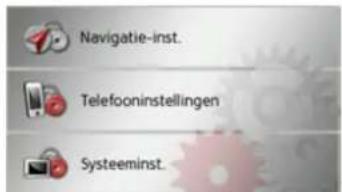 Navigatie-inst. Telefooninstellingen Systeeminst.