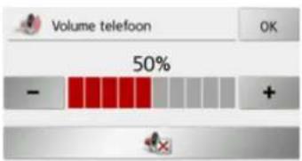 Volume telefoon 50% - +