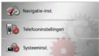 Navigatie-inst. Telefooninstellingen Systeeminst.