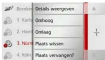 Bereken Details weergeven 1. Karls Omhoog 2. Ham Omlaag 3. Nürm Plaats wissen 4. Köln Plaats vervangen?