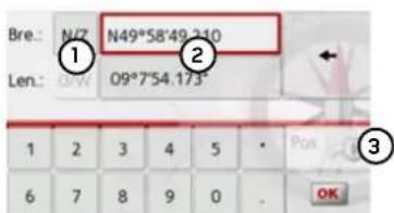 Bre.: N/7 N49°58'49.310 Len.: 09°7'54.173' 1 2 3 4 5 • Pon 6 7 8 9 0 . OK