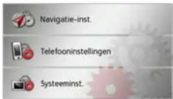 Navigatie-inst. Telefooninstellingen Systeeminst.