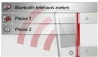 Bluetooth-telefoons zoeken Phone 1 Phone 2