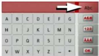 BECKER Traffic Assist Z 112 - Omschakeling hoofdletters/kleine let- ters - 1