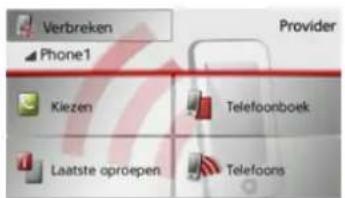Verbreken Phone1 Provider Kiezen Telefoonboek Laatste oproepen Telefoons