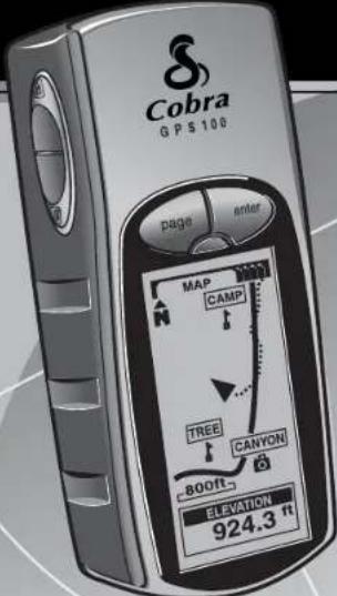 Cobra GPS 106 page enter MAP N CAMP ... TREE 800ft CANYON ELEVATION 924.3 ft