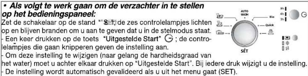 NOVY D5065 - 5/ WASMIDDELEN EN INSTELLEN VAN DE VERZACHTER - 1