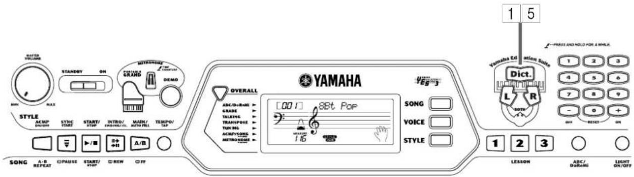 WATER VOLUME STANDRY ON METHORUMA DEMO NAN MAX STYLE ACMP ON/OFF STNC START START/ STOP INTRO/ ENDING/0.5 MATH/ AUTO FILL TEMPO/ TAP SONG A-B REPEAT PAUSE START/ STOP REW OFF OVERALL YAMAHA [001] 88t Pop ABC/D=RGB GRADE TALKING TRANSPOSE TUNING ACMP/SONG METRONOME 16 SONG VOICE STYLE 1 5 Yamaha Ed ation Suite L R LET3 OFF RESET ON LESSON ABC/ DO&MI LIGHT ON/OFF
