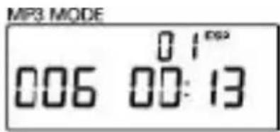 MP3 MODE 0 1° 006 00:13
