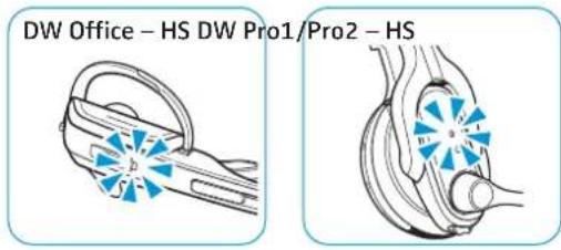 SENNHEISER DW Series - Overzicht van de aanduidingen van de headset - 1