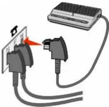 TOSHIBA E-Studio 430S - De printer rechtstreeks op een telefoonwandcontactdoos aansluiten (Duitsland) - 4
