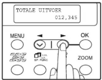 TOTALE UITVOER 012,345 MENU OK SP FUNC ZOOM