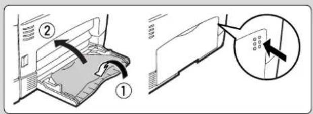 TOSHIBA E-Studio 151 - Open de handinvoerlade en verleng deze. - 2