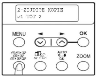 2-ZIJDIGE KOPIE ✓1 TOT 2 MENU OK SP FUNC AUTO ZOOM