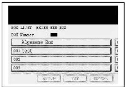 BOX LIST >KIES SEM BOX BOX Number : Algemene Box 001 test 002 003