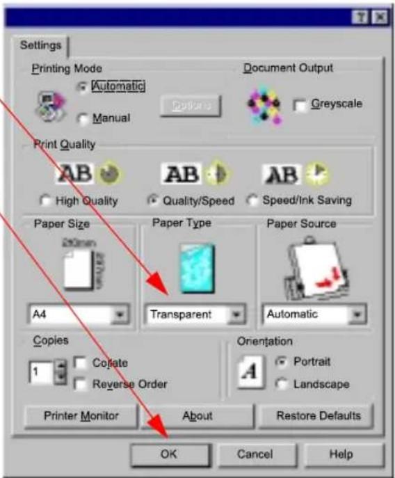 OLIVETTI Artjet 12 - Printen op transparant papier - 3
