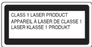 CLASS 1 LASER PRODUCT APPAREIL À LASER DE CLASSE 1 LASER KLASSE 1 PRODUKT