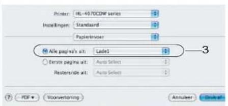 Printer: HL-4070CDW series Instellingen: Standard Papierinvoer Alle pagina's uit: Lede1 Eerste pagina uit: Auto Select Restende uit: Auto Select 3 PDF Voorvertoning Annulier Druck af