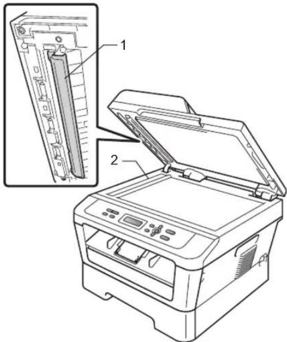 BROTHER DCP-7057W - De glasplaat reinigen - 2