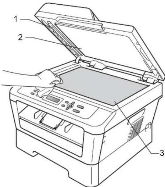 BROTHER DCP-7057W - De glasplaat reinigen - 1