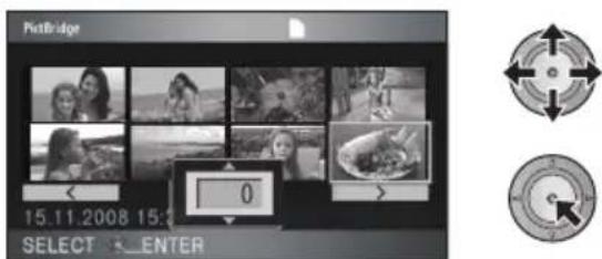 PANASONIC HDC-HS100E - Selecteer een foto die u wilt afdrukken en druk vervolgens op de cursor. - 1