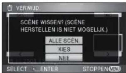 PANASONIC HDC-HS100E - ■ Meerdere scènes/foto's vanaf het miniatuuroverzicht verwijderen - 1