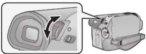 PANASONIC HDC-HS100E - Aanpassen van de beeldscherpte van de zoeker - 1