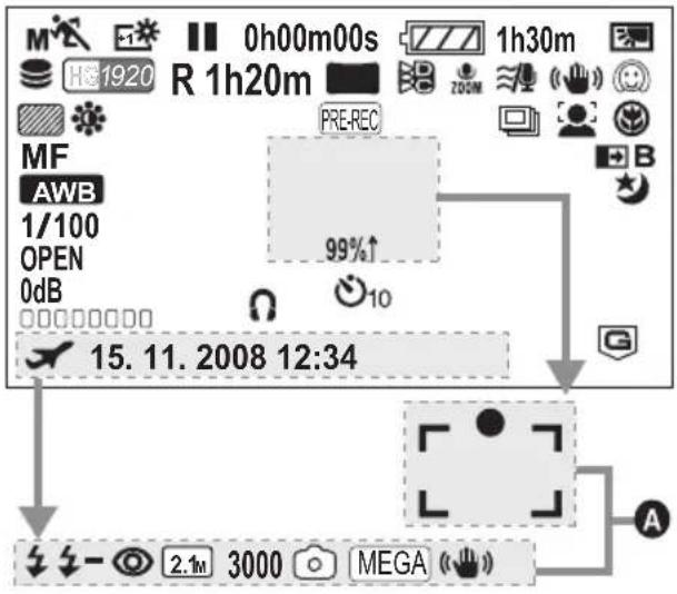 PANASONIC HDC-HS100E - ■ Tijdens opnemen - 1