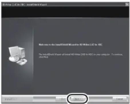 PANASONIC HDC-HS100E - Klik op [Next]. - 1