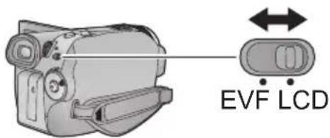 PANASONIC HDC-HS100E - LCD/EVF-keuzeschakelaar - 1