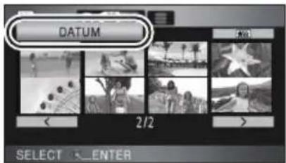 PANASONIC HDC-HS100E - Video's afspelen op datum - 1
