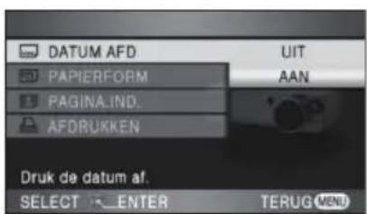 PANASONIC HDC-HS100E - Selecteer het afdrukken van de datum met [DATUM AFD]. - 1