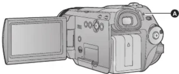 PANASONIC HDC-HS100E - ■ Lees-/schrijflampje van de harde schijf [ACCESS HDD] Ⓐ - 1