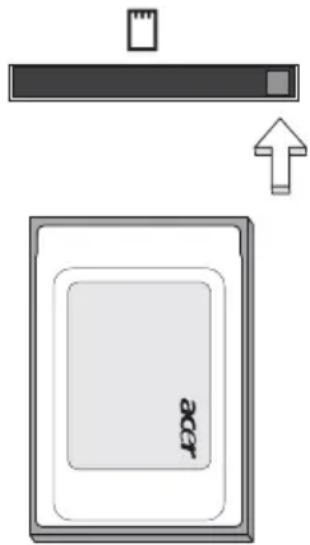 ACER Aspire 9424 - Een PC Card plaatsen - 1