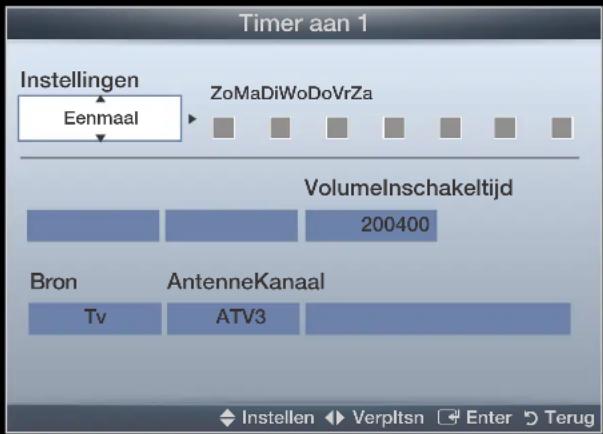 SAMSUNG UE32D4003 - MENU → Systeem → Timer aan Timer uit → ENTER - 1