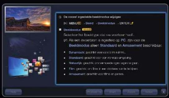 SAMSUNG UE55D6530 - Schakelen tussen het e-Manual en de bijbehorende menu's. - 1