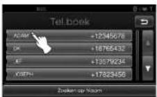 KIA 2010 Navigation - Een nummer in het telefoonboek bellen - 2