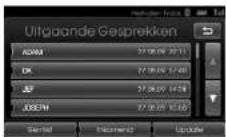 KIA 2010 Navigation - Een nummer in de lijst van recente telefoontjes bellen - 2