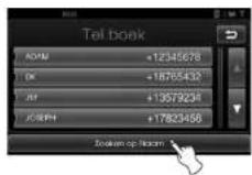 KIA 2010 Navigation - Vermeldingen in het telefoonboek op alfabet opzoeken - 1